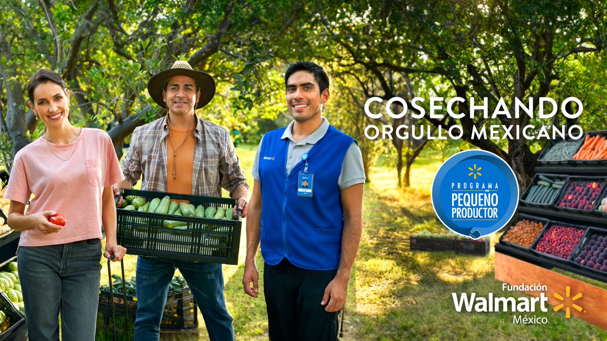 Con el programa Pequeño Productor, de Fundación Walmart de México, @WalmartMXyCAM apoya a comunidades agrícolas del país a prosperar y vivir mejor, dándoles acceso para que sus productos se comercialicen en sus tiendas. #CosechandoOrgulloWalmart #PequeñoProductorWalmart…