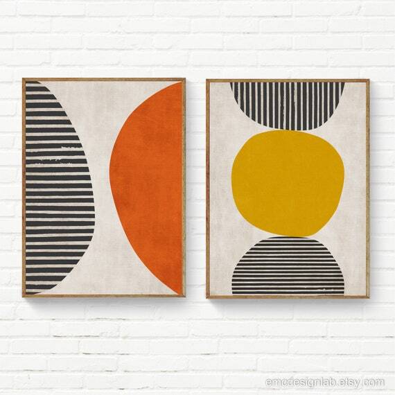 Set of 2 Orange Yellow Black Bold Wall Art, Black White Lines Print, Trendy Abstract Bold Prints by EmcDesignLab #ModernDesign #AbstractArt #MidCenturyModern #InteriorDesign #ColorfulArtworks #AbstractPrints #ModernDecor 
ift.tt/Se4xshE