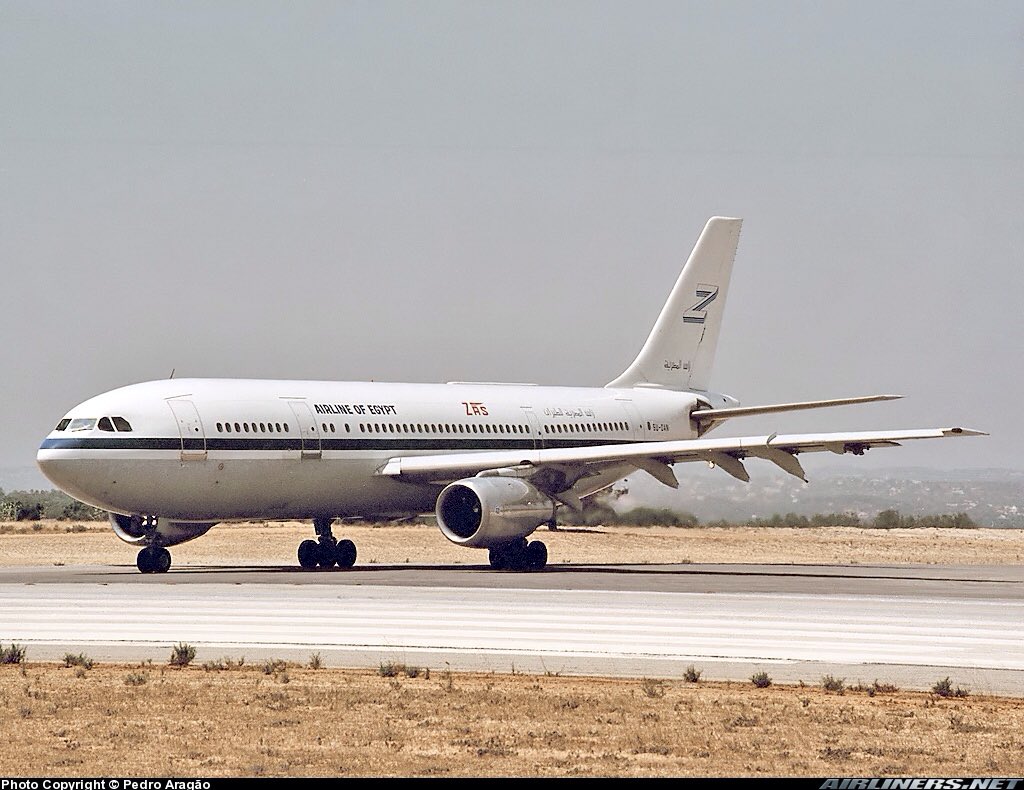 A ZAS Airline of Egypt A300 seen here in this photo at Faro Airport in 1990 #avgeeks 📷- Pedro Aragao