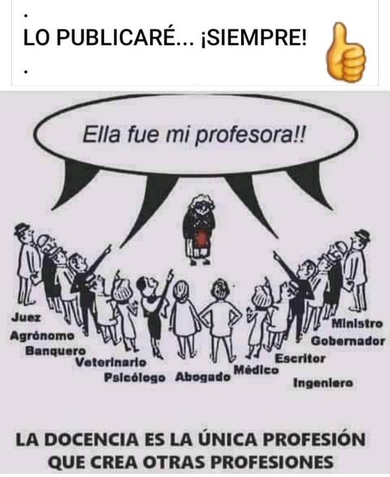 #CubaEduca El magisterio es la única profesión que forma otras profesiones. #YoSoyMaestro #CubaMined #EducaciónMayabeque #EducaciónQuivicán