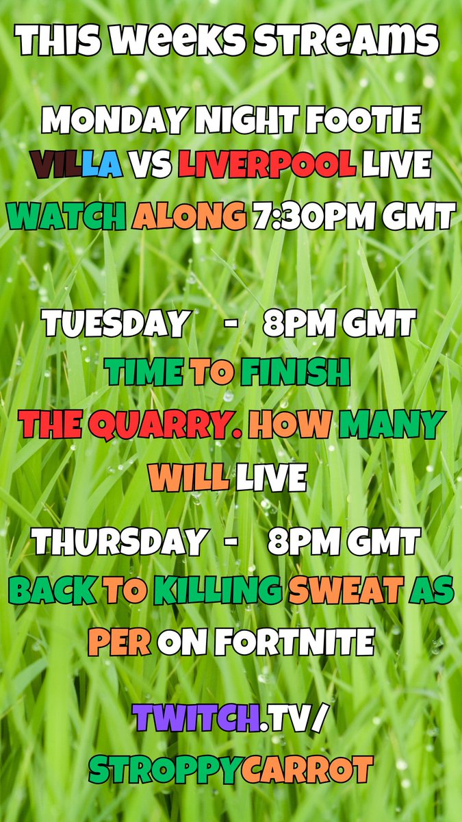 3 day stream week for you lucky people so here it is all the support I get is much appreciated