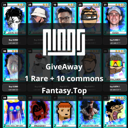🎁 #GiveAway :

1 Rare et 10 communes #NFTs #fantasytop à gagner chez PiNGs !  🎉

Ça se passe ici ➡️ x.com/PiNGs_Hall/sta…

🎴 <a href="/fantasy_top_/">fantasy.top</a>, le Fantasy Football like des influenceurs crypto !  

Une Hype de fou ! Un des projets du moment à ne pas manquer !

-----------
🎁