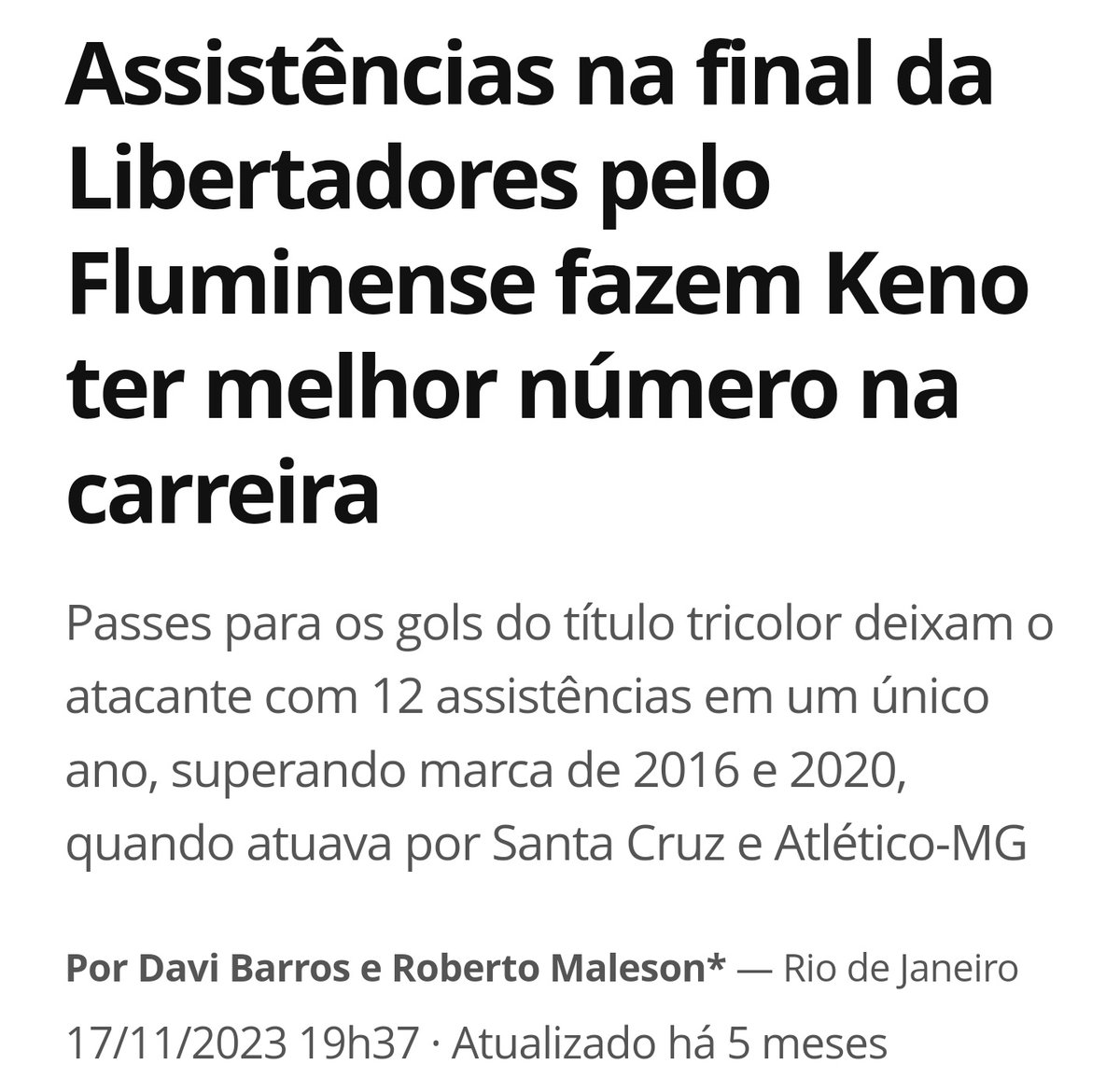 Há 5 meses o Keno tava dando 2 assistências numa final de Libertadores. 
O físico preocupa ? Sim. Mas se tiver inteiro ainda dá um caldo.
