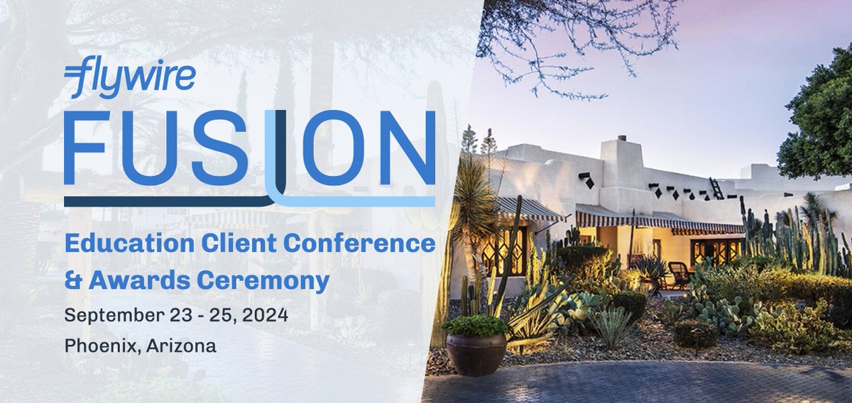 We're just over 4️⃣ months away from #FlywireFusion, our inaugural U.S. 🇺🇸 #education client conference and award ceremony. Join us at the @wigwamresort in the Valley of the Sun.☀ Come together with like-minded peers to network and share tips on how you’re helping to make a…