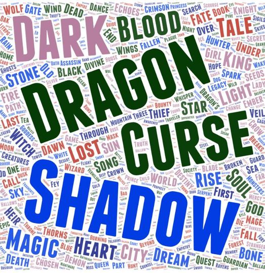 The word cloud from the titles of this year's #SPFBO submissions. Make me a good title!
