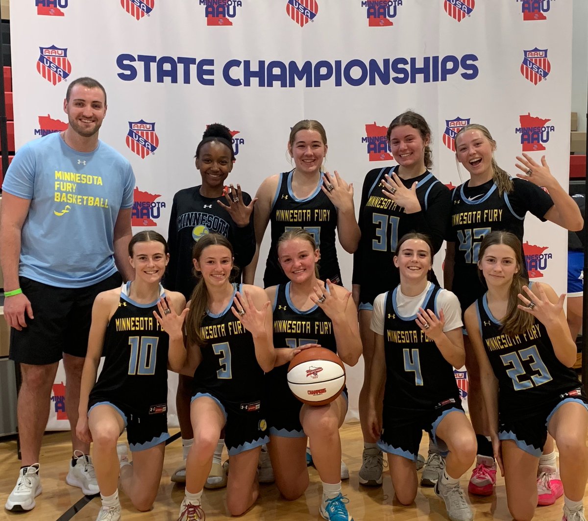 Congrats to our 𝗦𝗧𝗔𝗧𝗘 𝗖𝗛𝗔𝗠𝗣𝗦!

We're so proud of our 2027 team on winning the D2 State Championship this weekend! 👏

#FuryFam | #ThisIsWhyYouFury