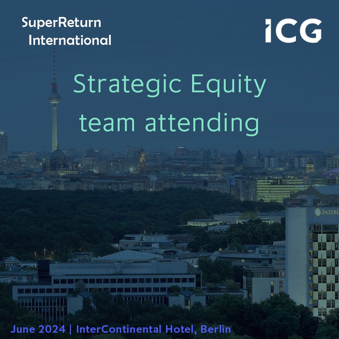 Members of ICG’s Strategic Equity team look forward to meeting with clients at #SuperReturn between Tues 4 – Thurs 6 June. Contact nicole.brignola@icgam.com to arrange a meeting with Andrea Serra, Adi Bhagwat and Madison Pearlstein 🤝 Capital at risk.