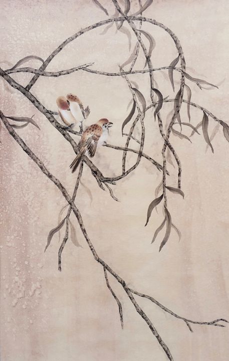 Art of the Day: 'Little Rest in a Willow - sepia - no'. Buy at: ArtPal.com/moldenhauer?i=…