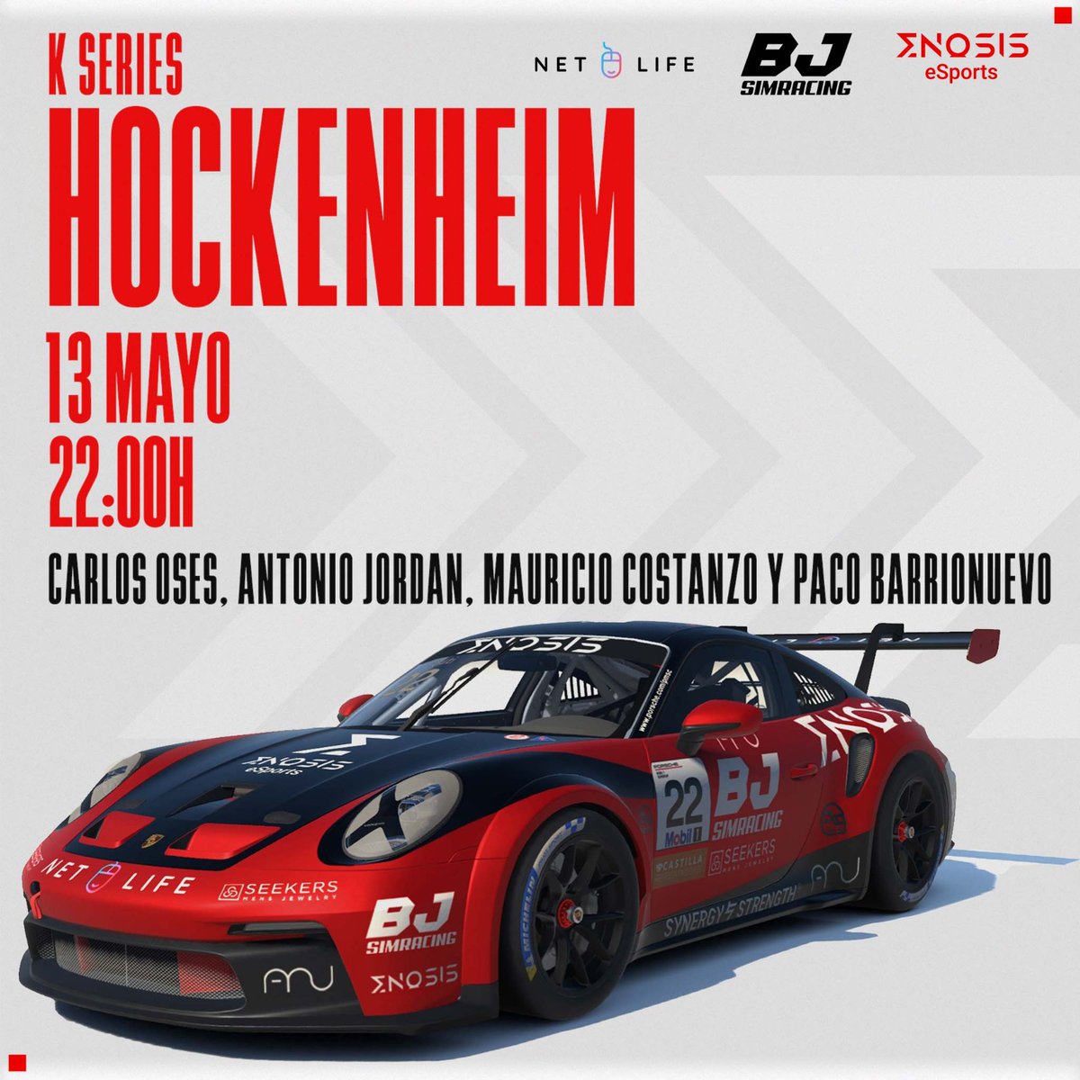 e_enosis's tweet photo. Cuarta carrera #Kupseries @ktd_competicion y viajamos a Hockenheim!! El Porsche corre en casa pilotado por Carlos Oses, Paco Barrionuevo, Toni Jordán y Maurizio Costanzo!!!
A las 22H 📺➡️https://t.co/ONRvXouSEp
Mucha suerte!!! #iracing #simracing 
🏁🏁🏁🏁 https://t.co/jTdy4em9eZ