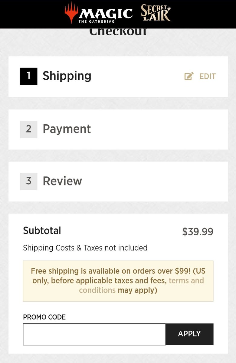 DiabolicalProps's tweet photo. Hey @Wizards why did I wait in line for a page that doesn't let me enter my payment or shipping info??

@Wizards_Help @wizards_magic https://t.co/sGN7XgX8pX