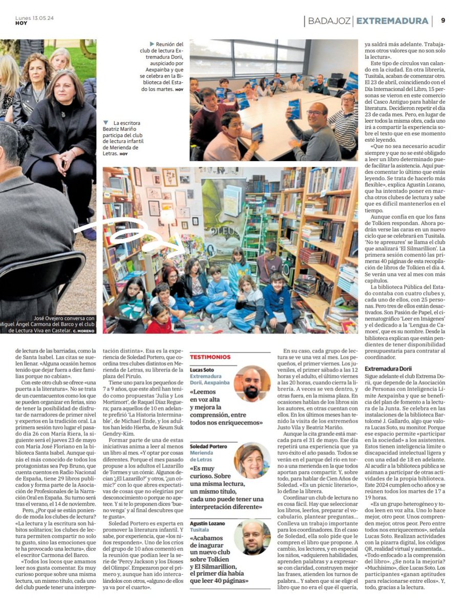 Fue la 🍐 hablar de mi novela #Oleus de piel mezclada con los grandes lectores del Club de lectura que organiza la librería Merienda de letras en #Badajoz. 

Larga vida a los clubes de #lectura. 

👇👇👇
hoy.es/badajoz/leer-c…