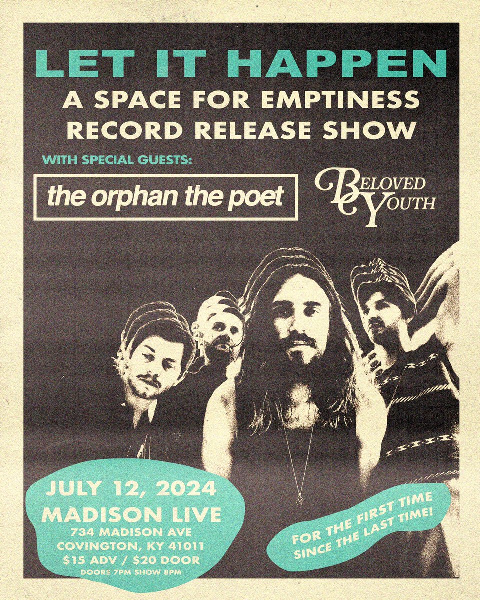 letithappenband's tweet photo. 🚨ANNOUNCEMENT🚨

We are throwing a record release show on July 12th at Madison Live to celebrate our new album "A Space For Emptiness", and we are bringing @totpband &amp; @BelovedYouth_ to join in on the fun.

🎟️TICKETS ARE ON SALE NOW🎟️ https://t.co/G5RvkPyVfV