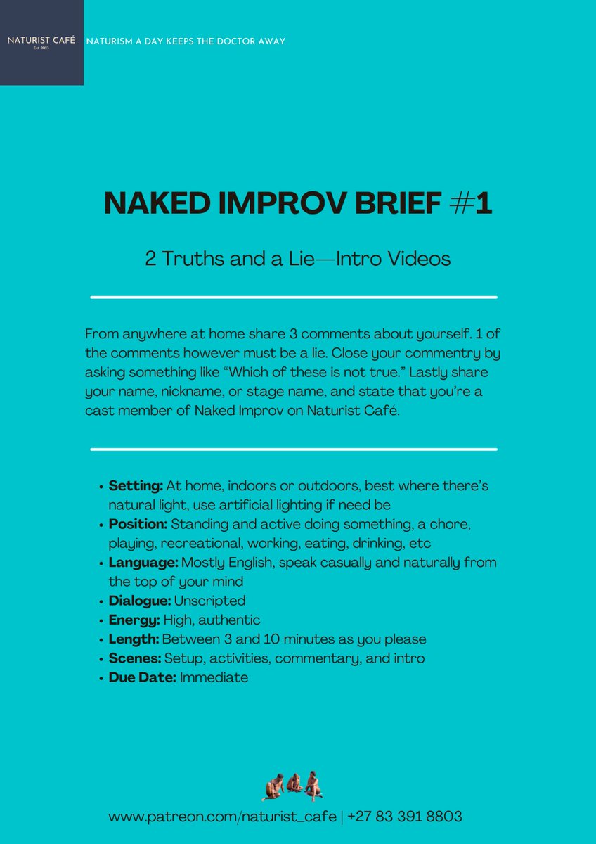 naked improv naturistcafe 