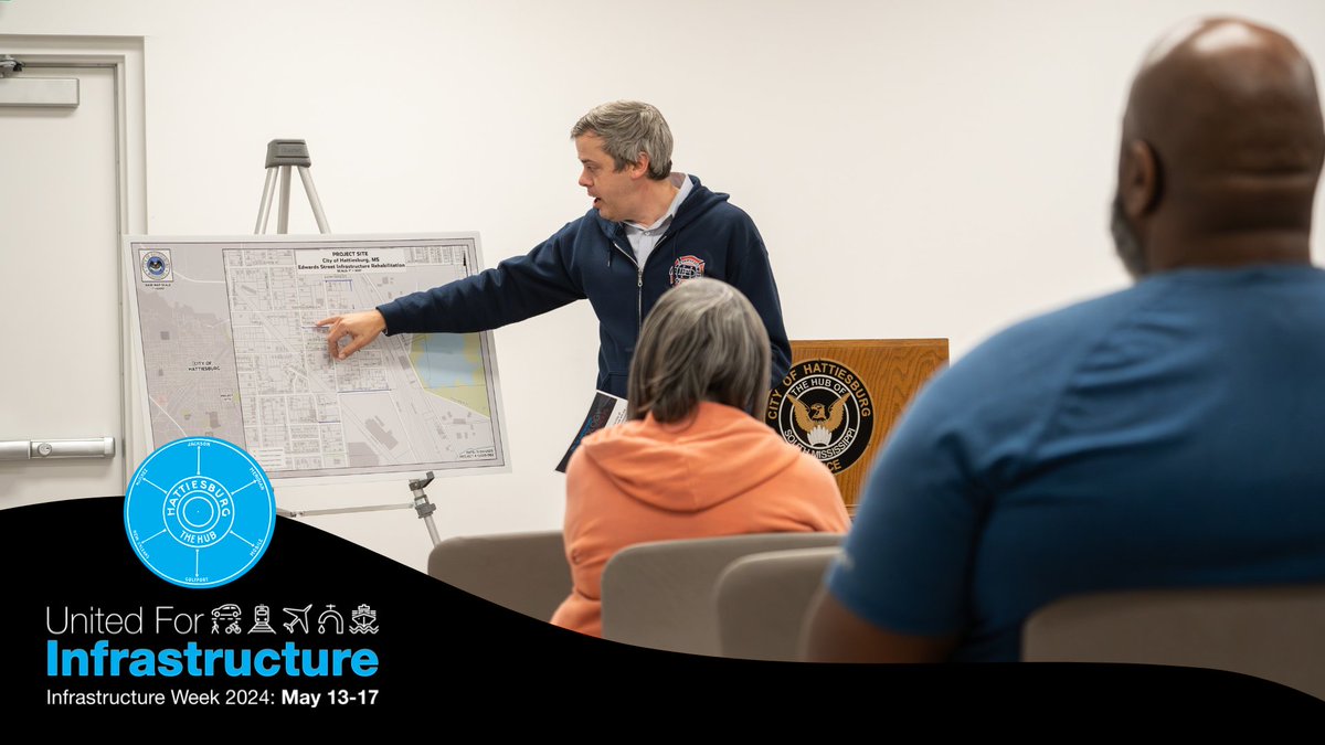In honor of National Infrastructure Week &amp; in collaboration with the <a href="/leagueofcities/">National League of Cities</a>, we will spend each day sharing more about our city’s upgrades and a few fast facts that hit the high notes!

To learn more, visit hattiesburgms.com/infrastructure…

#InfrastructureWorks