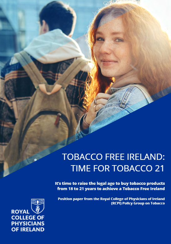 RCPI is committed to a tobacco free Ireland. Together with our Faculties and Institutes, we welcome the memo being brought to cabinet tomorrow by Minister for Health Stephen Donnelly, which will see the legal age to buy tobacco raised from 18 to 21.
