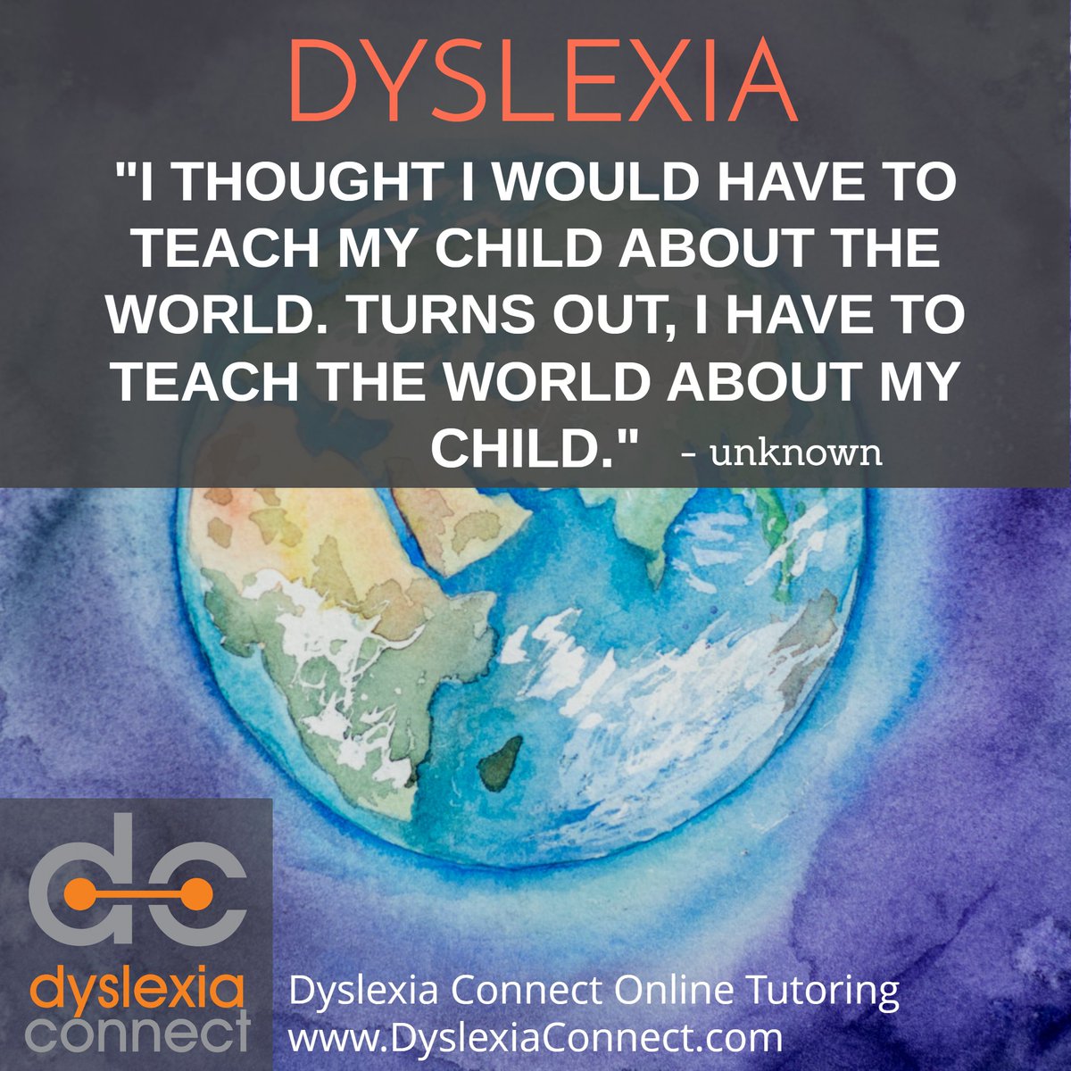 Do you ever feel tired of dealing with all of the misinformation and persistent myths about dyslexia? You may feel like you need to educate everyone about how dyslexia affects your child. The work you do helps raise awareness! DyslexiaConnect.com #dyslexia #adhd #dysgraphia