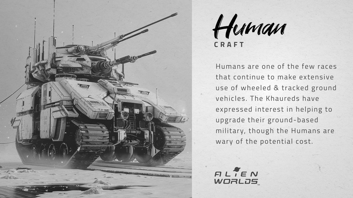 As one of the few races that extensively utilize wheeled and tracked ground vehicles, humans have developed formidable ground-based military capabilities. With the Khaurds showing interest in collaboration, there's potential to further enhance these assets, ensuring strategic