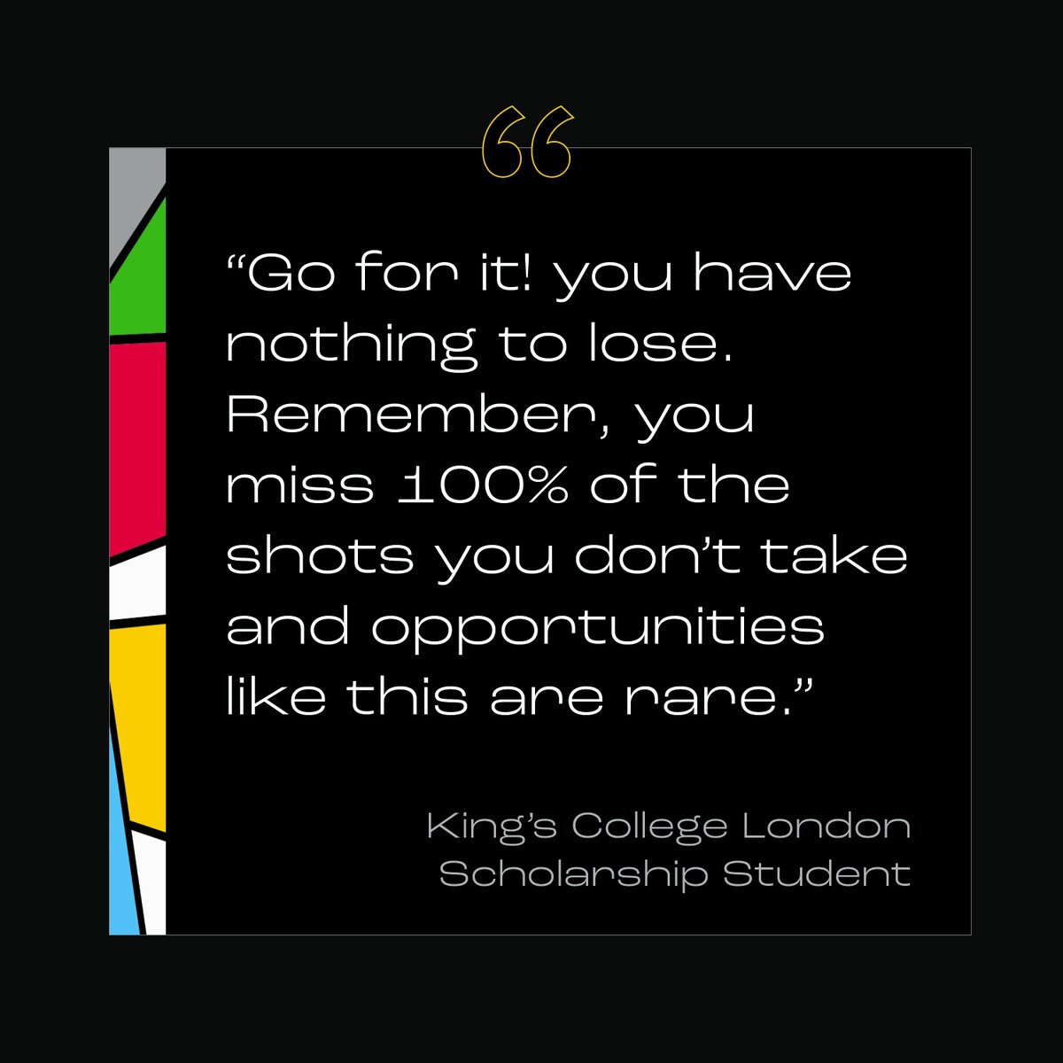 'Go for it! You have nothing to lose.' Hear what students from @KingsCollegeLon had to say when they shared their experiences of their first year of studies under the support of the Raheem Sterling Foundation scholarship programme. Head here for more - bit.ly/3wpAA8q