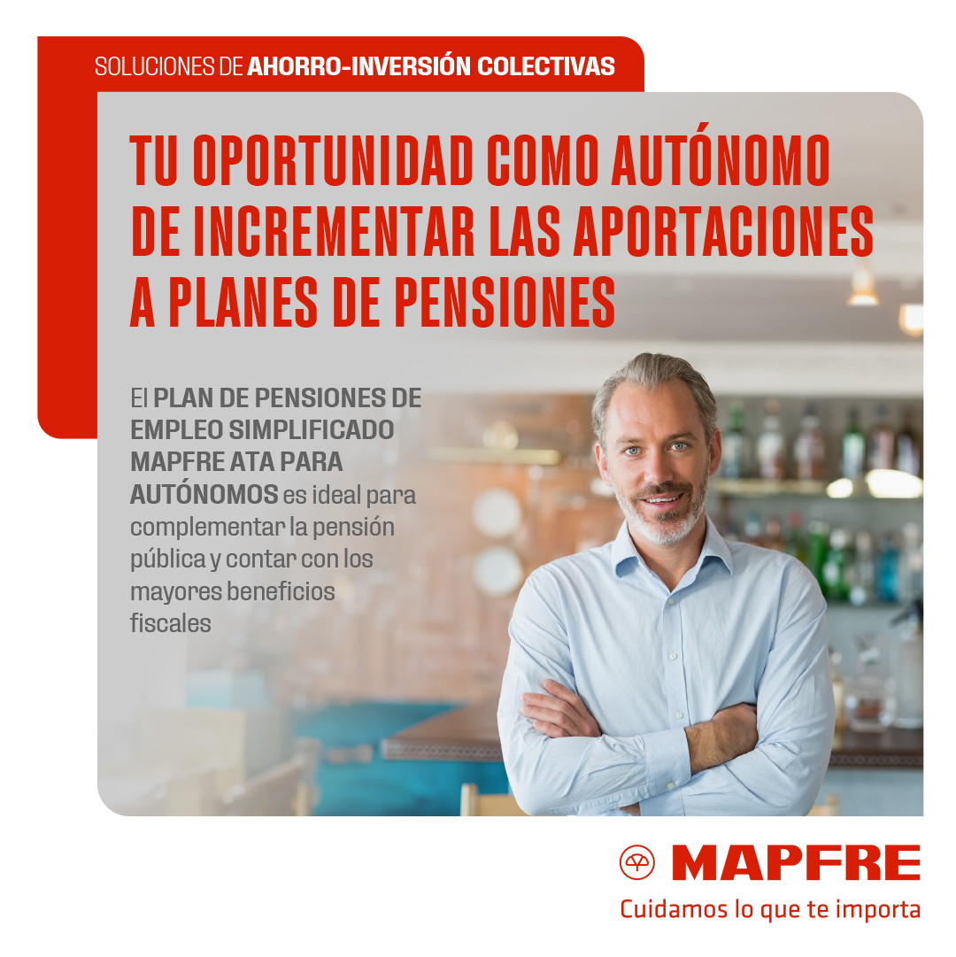 ¿Conoces el Plan de Pensiones de empleo simplificado #Mapfre ATA para autónomos?
Más información en esta oficina o escríbenos por mensaje privado #CuidamosLoQueTeImporta