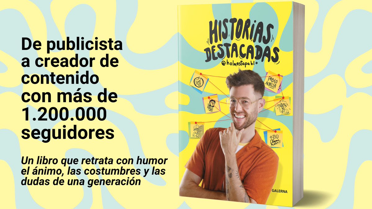 PABLO ALBELLA, el creador de contenido del momento, con más de 1.200.000 seguidores, presenta su primer libro HISTORIAS DESTACADAS. instagram.com/holaestapablo/
@Tematika_Libros @CuspideLibrosOK @SBSDistribution