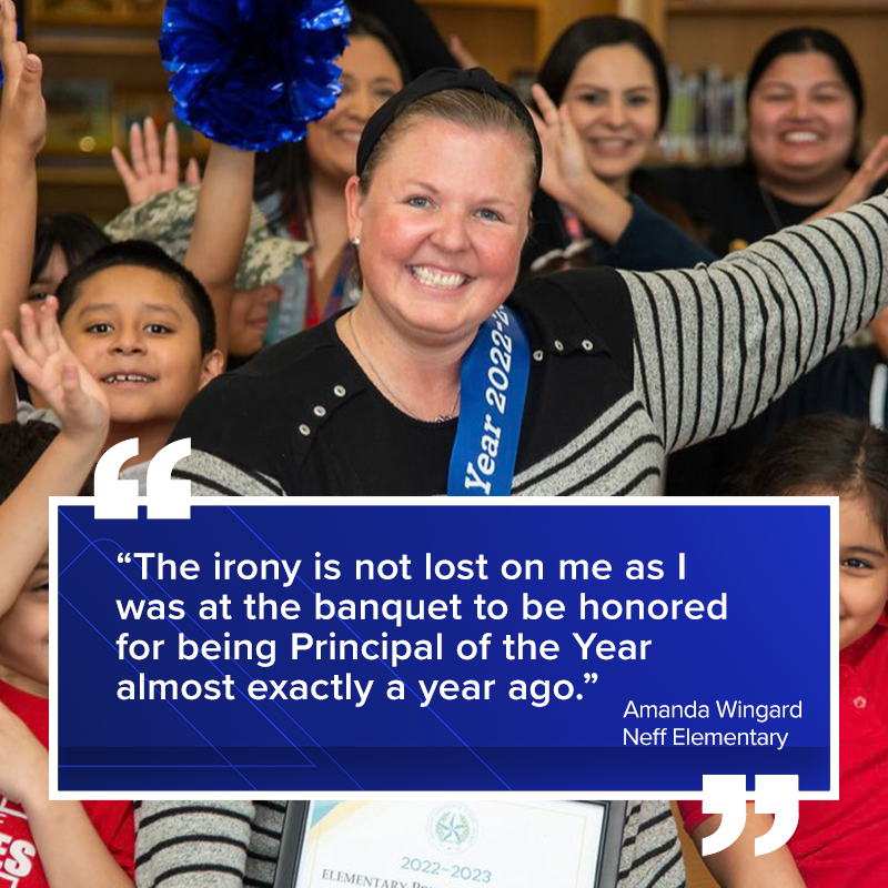 KHOU's tweet photo. UPDATE: The 2023 HISD principal of the year won't be back next school year after she said HISD forced her to resign. While HISD blames budget issues for other job cuts, they told KHOU 11 News on Monday that's not the case with principals. @JMilesKHOU https://t.co/rex4ylyQzw