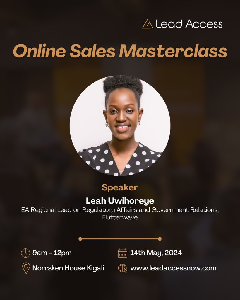 🥁 We're excited to announce one of our guest speakers for our Online Sales Masterclass panel discussion! Who is ready? #OnlineSales #Masterclass #GuestSpeaker #SalesExpert #leadaccess