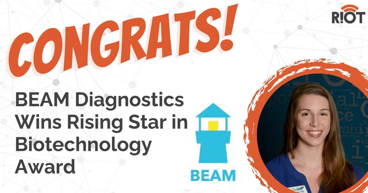 Congrats to Dr. @SarahSniderWise & @BEAMDiagnostics, a RAP alumni for winning RBTC's TechNite Rising Star in Biotechnology Award, which recognizes an early-stage biotechnology company. BEAM is transforming substance use screening & advancing proactive care.