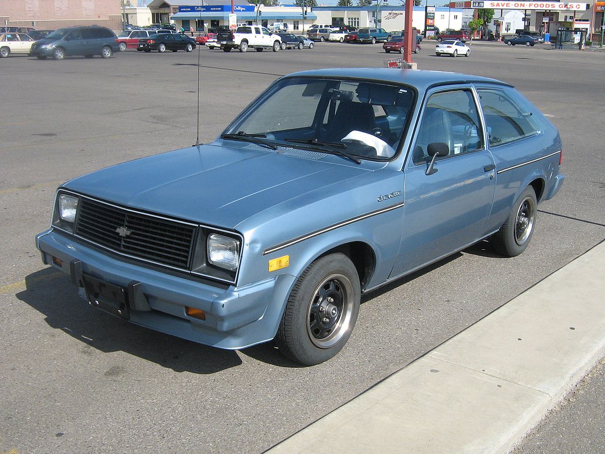 The Chevrolet Chevette is a front-engine, rear-drive subcompact manufactured and marketed by Chevrolet for model years 1976–1987 as a three-door or five-door hatchback.  Introduced in North America in September 1975, the Chevette superseded the Vega as Chevrolet's entry-level