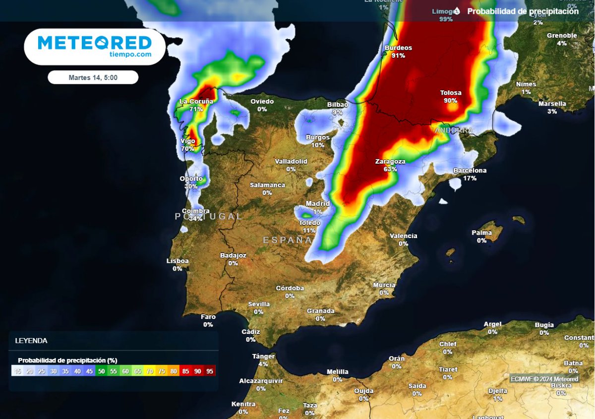 💦 ¿Dónde va a llover en #España esta semana? Aquí el pronóstico de precipitaciones de Meteored. ✍️ Por @DuncanWingen. tiempo.com/noticias/predi…