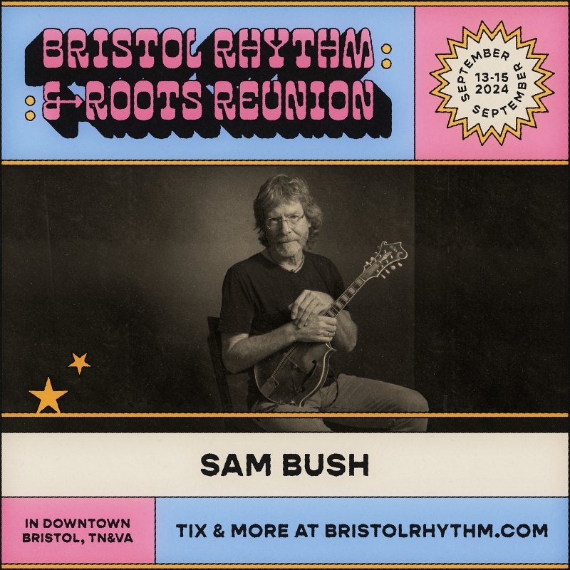 👑 King of Newgrass Sam Bush is headed back to #BristolRhythm this September! Major mandolin shreds incoming! 🙌 Tickets and more information at BristolRhythm.com