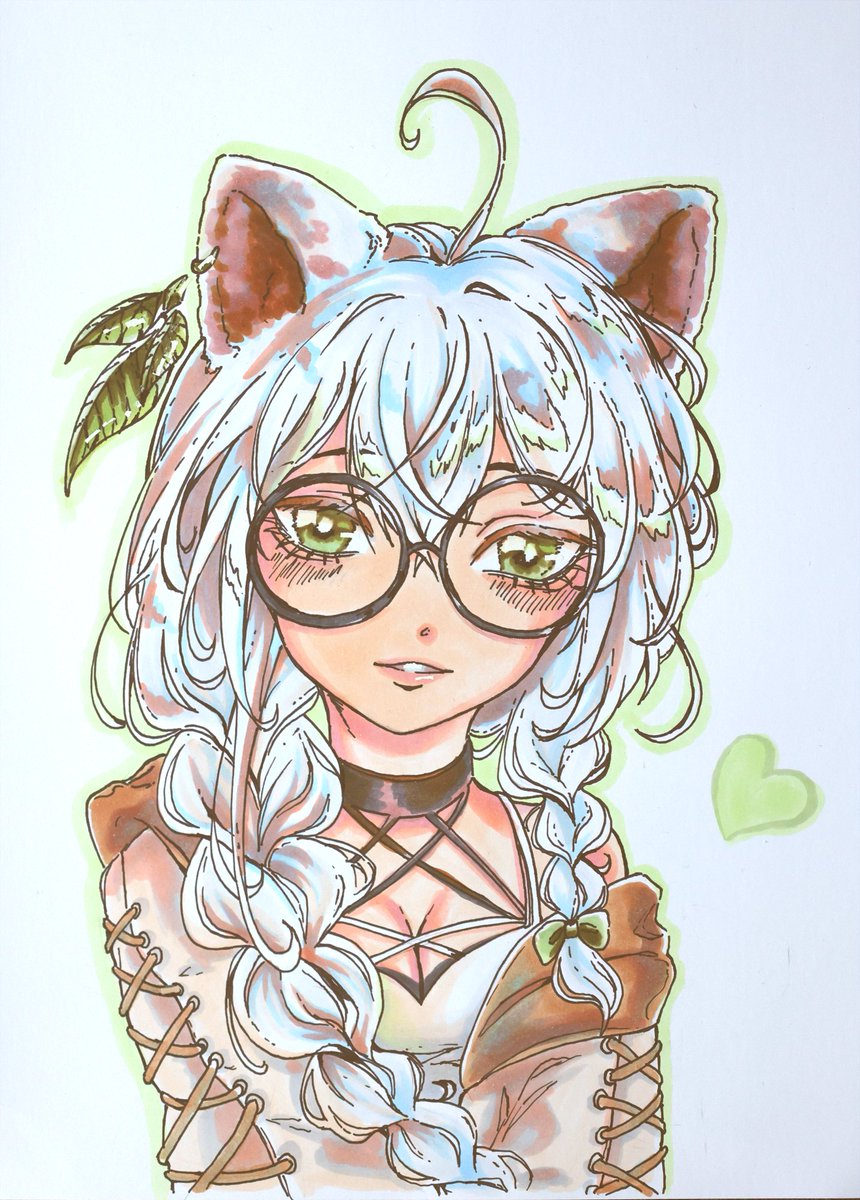 hellu @tinykaro :3 decided to share the gift for u here, wishing you all the best !! Have some copic marker Karo art! owo