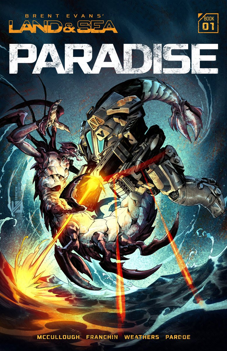 DAY 4 We're chugging along with the #LANDnSEA: Paradise campaign. Current total: $12,920!!! Let me share with you Douglas Franchin's cover. The interior artist must get his showcase! @bpardoe870 @EthanVanSciver @dickandcomix @JonMalin Back it here: indiegogo.com/projects/land-…