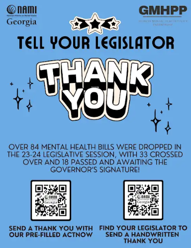 Congratulations to the state of #Georgia -- 18 bills passed having to do with #mentalhealth - Bravo! #studentmentalhealth #SEL
