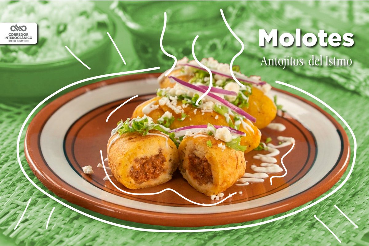 Uno de los antojitos más populares en las fiestas del #IstmoDeTehuantepec es el molote.

#CIIT #México #CorredorInteroceánico #Interoceánico #Oaxaca #Comida