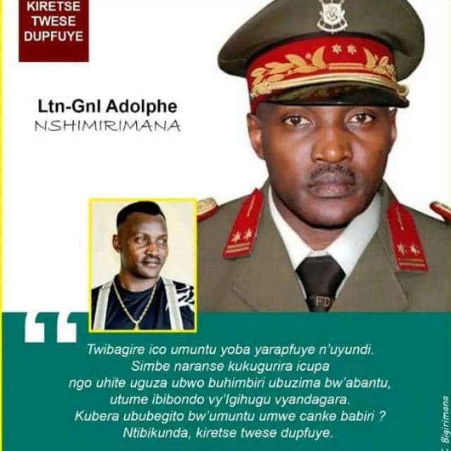 L.G Adolphe NSHIMIRIMANA ntituzokwibagira warakoze birashimwa.warakunda igihugu natwe waratweretse akarorero keza abarundi ntituzokwibagira.RIP