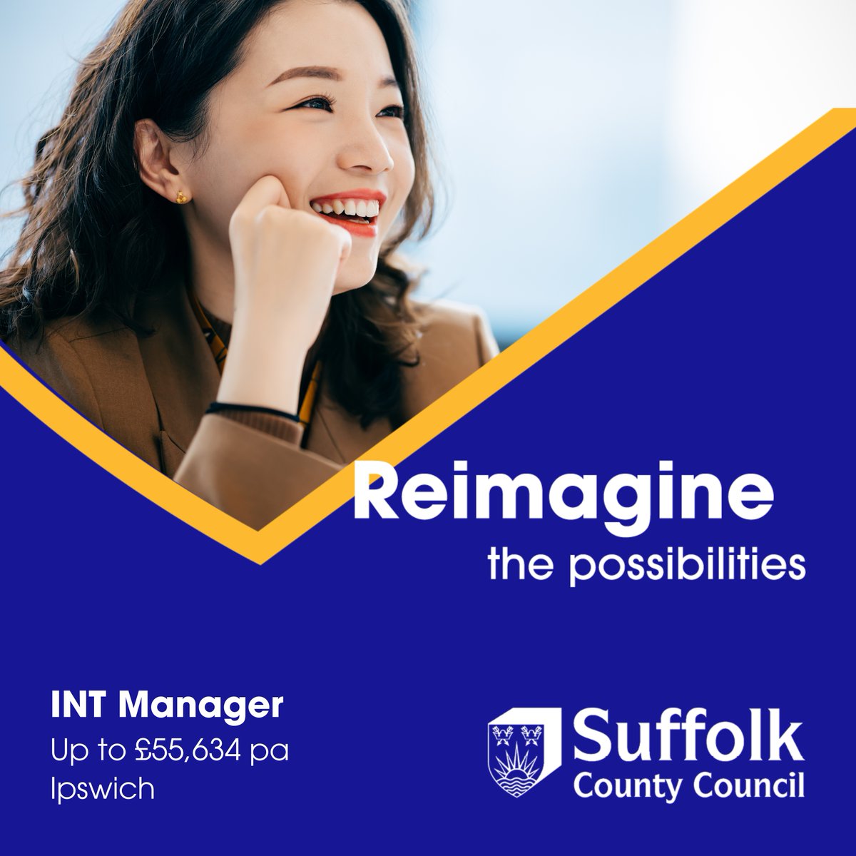 INT Manager
Suffolk County Council – Beacon House, Ipswich IP1 5PB - Hybrid

For more information and to apply for this job, please visit: suffolkjobsdirect.org/#en/sites/CX_1…

#IpswichJobs #suffolkjobs #suffolkjobsdirect @JCPInSuffolk