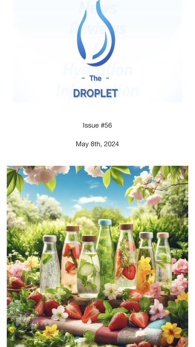 Issue # 56 - Spring has sprung, and as our gardens burst into life, it's time to ensure we're watering not just our plants but ourselves too!
•
Link in bio for News, Reviews & Hydration Information 

#thedroplet #StayHydrated #springtime