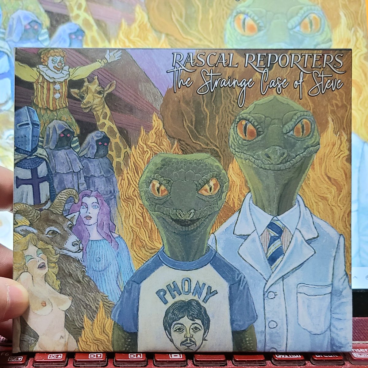 おはようございます
Rascal Reporters / アメリカ
2023年発売「The Strainge Case of Steve」
を聴こう

芳醇なオルガンやエレピら音色や旋律と
複雑で風変りなメロディや変拍子に
ユーモラスな詞と実験的な音が重なる
ユニークさが奇抜にも聴きやすさもある傑作

ジャズ系やカンタベリー系を好む方に