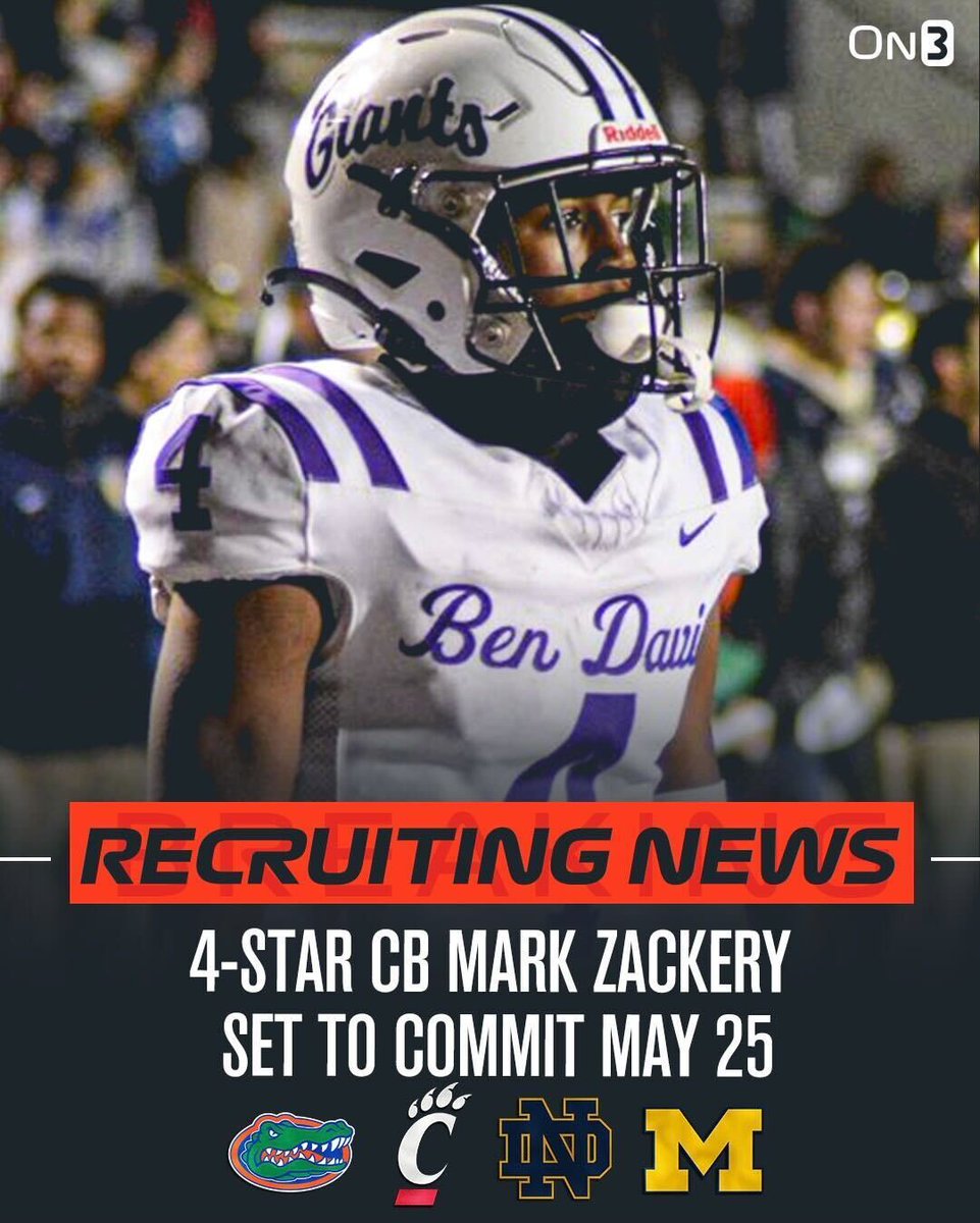 Indianapolis Ben Davis On300 CB Mark Zackery IV has locked in his commitment date for May 25. More on that here: on3.com/news/top-100-c…