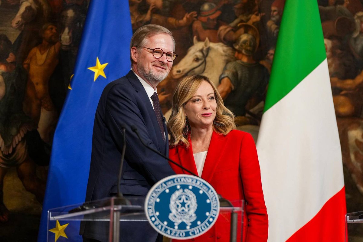 Giorgia Meloni and I agree that further steps to tackle illegal migration are needed and we are working together to convince other European countries of this. It is crucial to tackle migration beyond Europe's borders. As a group of 19 EU countries, led by the Czech Republic and