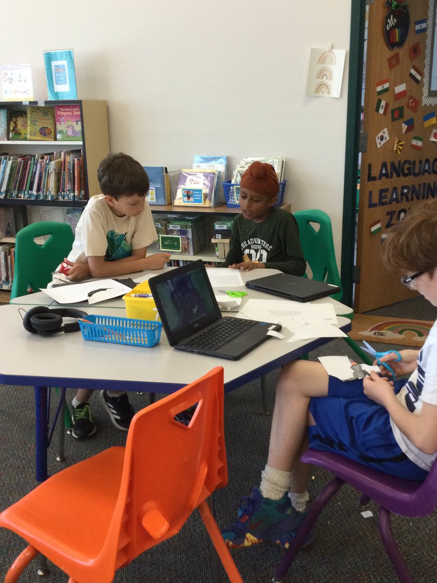 AHSD25Westgate's tweet photo. 4th graders from Mrs. Levin’s class creating fractured fairy tale puppet shows in the @WestgateLMC using the @DoInkTweets app!🧌 #wgleads #d25itspersonal https://t.co/iXZ6B3K1NT