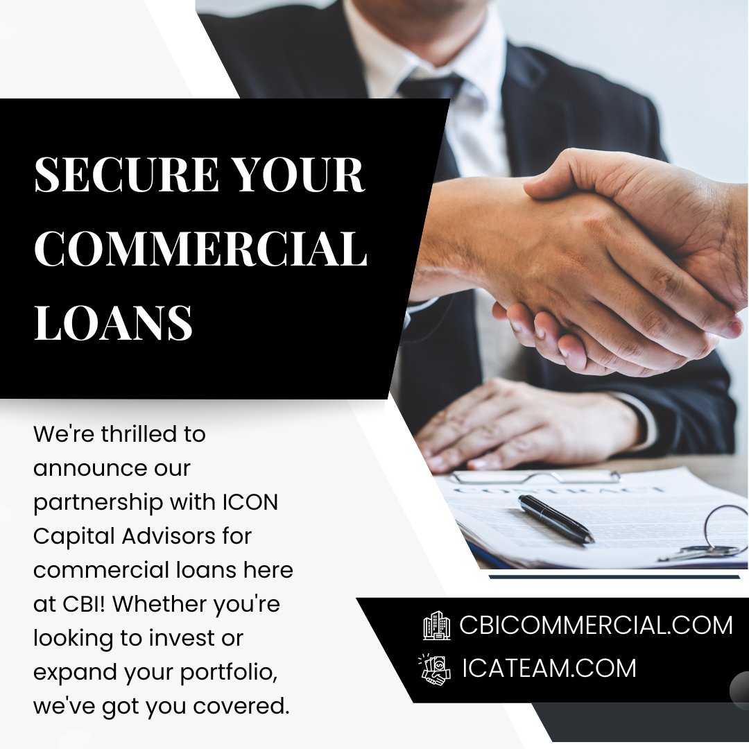 🤝 Exciting news! We're teaming up with Icon Capital Advisors @IconCapitalA to bring you top-notch commercial loan options. Ready to invest or expand? Get your no obligation quote today! #CommercialLoans #BusinessGrowth #CommercialRealEstate