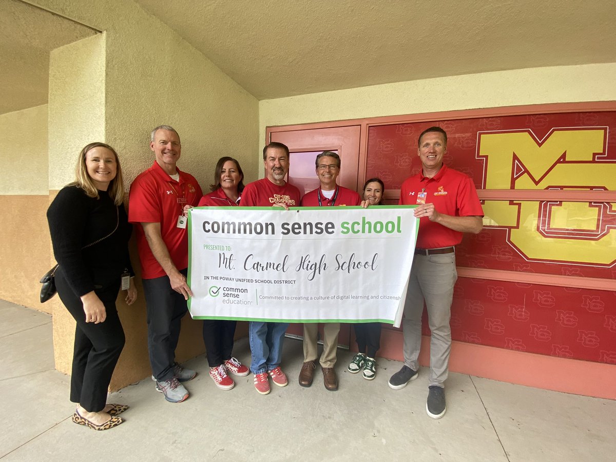 PUSDinnovate's tweet photo. 🎉 Congratulations🎉 to these incredible @powayunified schools on becoming nationally recognized as a Common Sense School!🌟Their commitment to digital citizenship empowers the students of PUSD to navigate the online world 🌎 safely & responsibly🌟#pusdinnovate #CommonSenseSchool https://t.co/Sqa9MwfEvp