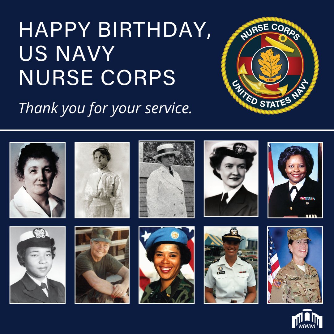 Happy 116th Birthday to the Navy Nurse Corps, which was established on 51/3/1908 when President Theodore Roosevelt signed the Naval Appropriations Bill which authorized its establishment. Thank you to all of our Navy Nurses for your service! Learn more- bit.ly/3QI9Yq7