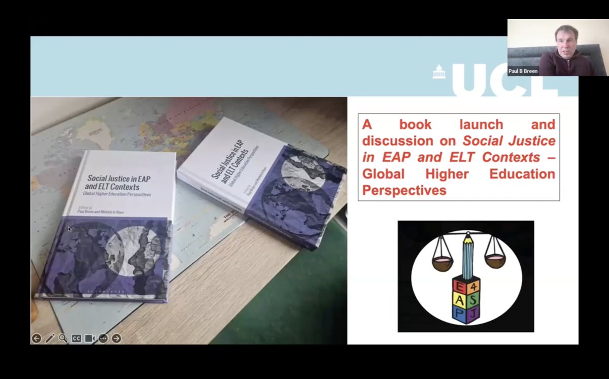 EAP for Social Justice 🧡 (@eapforsj) on Twitter photo 🎥📕Online recording of our book launch & discussion on Social Justice in EAP and ELT Contexts: Global Higher Education Perspectives ⚖ 🌐
youtube.com/watch?v=X1OKpm…
<a href="/paulbreenauthor/">Paul Breen</a> <a href="/tomaszjohn84/">Dr Tomasz John</a> <a href="/IwonaPringle/">Iwona Pringle</a> <a href="/mighty_write/">Lorraine Mighty</a> @Alexerse_circus @AleksPalanac <a href="/HardmanWil/">Wil Hardman</a> 🎥📕Online recording of our book launch & discussion on Social Justice in EAP and ELT Contexts: Global Higher Education Perspectives ⚖ 🌐
youtube.com/watch?v=X1OKpm…
<a href="/paulbreenauthor/">Paul Breen</a> <a href="/tomaszjohn84/">Dr Tomasz John</a> <a href="/IwonaPringle/">Iwona Pringle</a> <a href="/mighty_write/">Lorraine Mighty</a> @Alexerse_circus @AleksPalanac <a href="/HardmanWil/">Wil Hardman</a>