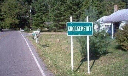 MAJ_Madden's tweet photo. So....#Knockemstiff, #Ohio..
um...I gotz nuthin! Neither do the folks there...The legend surrounding this name is somewhat of an enigma, after all. But many of the working theories revolve around adulterers and locals who used to drink way too much moonshine.
#MiM #TownNames https://t.co/FaChVMdTwf