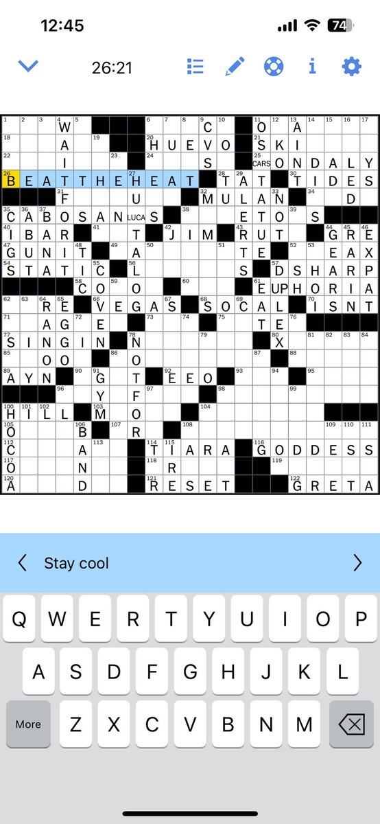 #Spotted <a href="/nycemergencymgt/">NYC Emergency Management</a> reminder  in today’s <a href="/nytimes/">The New York Times</a> puzzle 🥵☀️

#BeatTheHeat