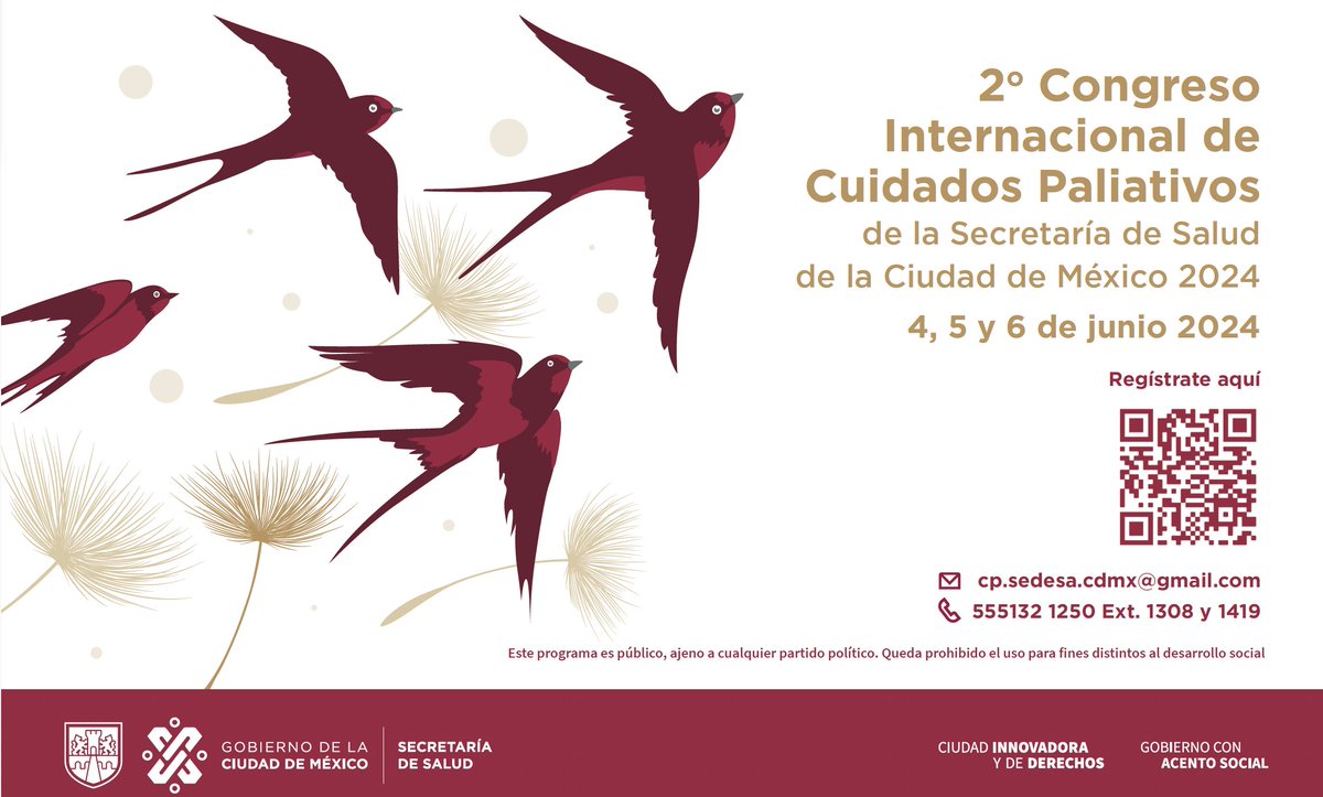 Se llevará a cabo el 2° Congreso Internacional de #CuidadosPaliativos a cargo del Programa de Voluntad Anticipada y Cuidados Paliativos de la #SEDESA.

🗓4, 5 y 6 de junio
✅Reunirá a expertos a nivel nacional e internacional será en línea
🧑🏽‍💻Regístrate en: bit.ly/4a8BuUo