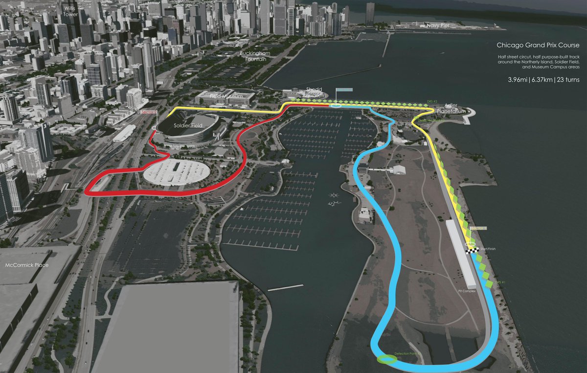 🚨 Chicago is rumored to become the 4th American venue on the F1 Calendar from 2026 onwards

Let’s take a look at some of the circuits that are currently not on the calendar🤔🧵
