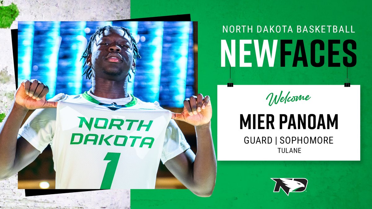 UNDmbasketball's tweet photo. A former three-star recruit and all-state selection from Georgia,  Mier Panoam has announced his transfer to North Dakota for his final three years of eligbility! 

Welcome, @MierP23!

RELEASE: https://t.co/4KigWKQgZ2

#UNDproud | #LGH https://t.co/42oIiKOFsh
